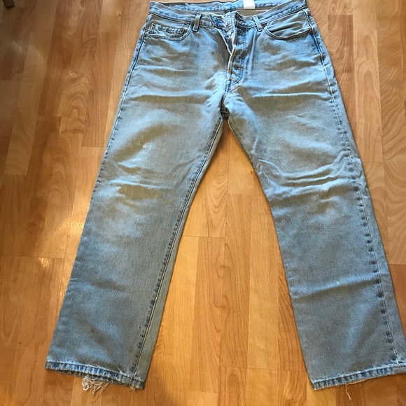 Vintage LEVI'S 501 classic button fly red tab blue jeans 36 x 29 - Picture 3 of 6